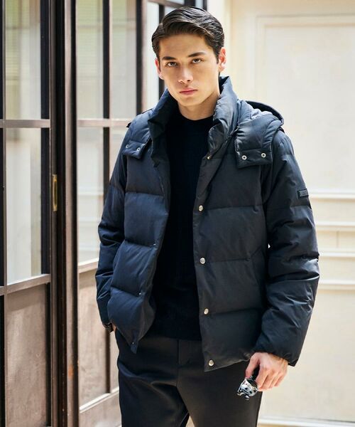 TAKEO KIKUCHI ダウンジャケット M 短丈 y2k 袖取り外し可デタッチャブル ダウンブルゾン （ダウンジャケット