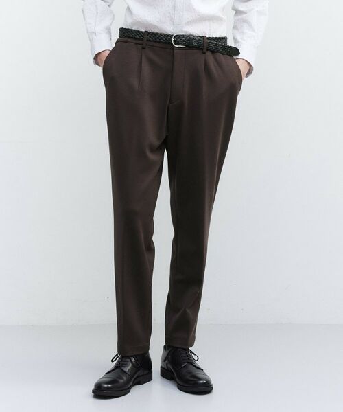 TAKEO KIKUCHI / タケオキクチ パンツ | 【JUST ONE LAYER】ダウンファブリック ポンチ スリムタック イージーパンツ | 詳細13