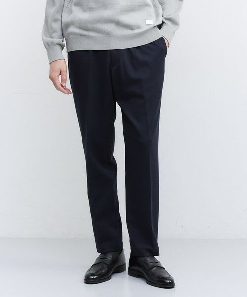 TAKEO KIKUCHI / タケオキクチ パンツ | 【JUST ONE LAYER】ダウンファブリック ポンチ スリムタック イージーパンツ | 詳細9