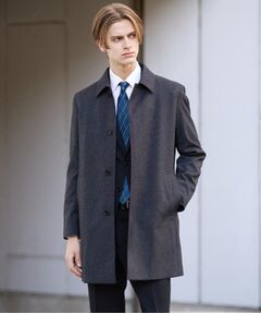 TAKEO KIKUCHI / タケオキクチ ステンカラーコート | 【ダウンライナー付き】メランジ ステンカラー コート