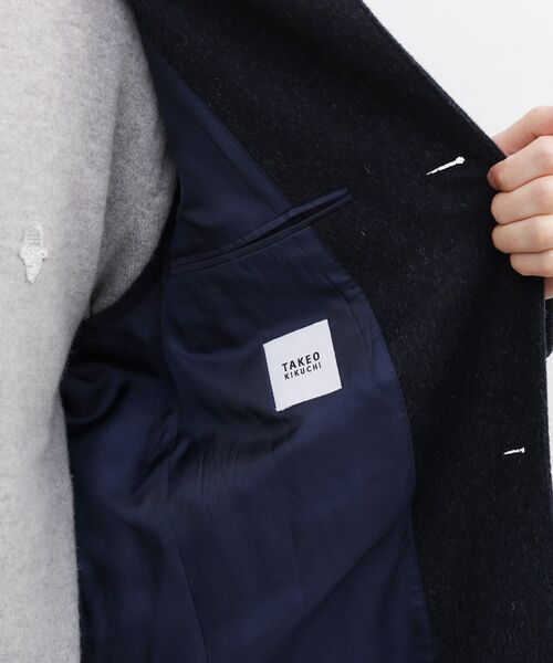 TAKEO KIKUCHI / タケオキクチ ステンカラーコート | カシミヤブレンド ビーバー調ステンカラーコート | 詳細14