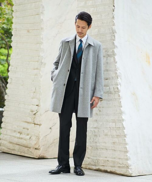 TAKEO KIKUCHI / タケオキクチ ステンカラーコート | カシミヤブレンド ビーバー調ステンカラーコート | 詳細2