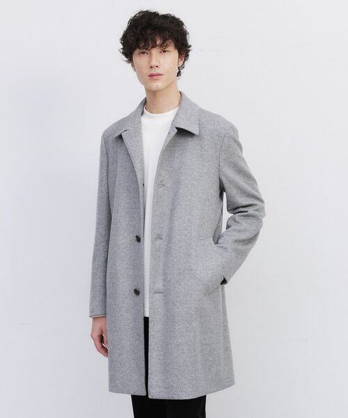 TAKEO KIKUCHI / タケオキクチ ステンカラーコート | カシミヤブレンド ビーバー調ステンカラーコート | 詳細20