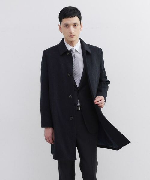 TAKEO KIKUCHI / タケオキクチ ステンカラーコート | カシミヤブレンド ビーバー調ステンカラーコート | 詳細4