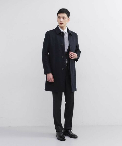 TAKEO KIKUCHI / タケオキクチ ステンカラーコート | カシミヤブレンド ビーバー調ステンカラーコート | 詳細5