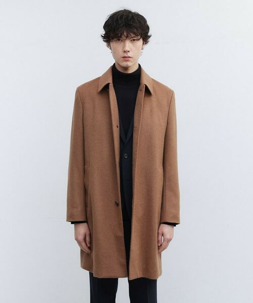 TAKEO KIKUCHI/タケオキクチ カシミヤブレンド ビーバー調ステンカラーコート ブラウン(143) 02(M)