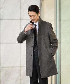 TAKEO KIKUCHI / タケオキクチ その他アウター | カシミヤブレンド ビーバー調ピンヘッドスタンドカラーコート