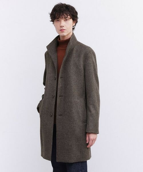 TAKEO KIKUCHI / タケオキクチ その他アウター | カシミヤブレンド ビーバー調ピンヘッドスタンドカラーコート | 詳細1