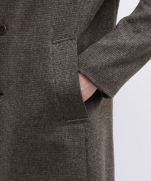 TAKEO KIKUCHI / タケオキクチ その他アウター | カシミヤブレンド ビーバー調ピンヘッドスタンドカラーコート | 詳細12