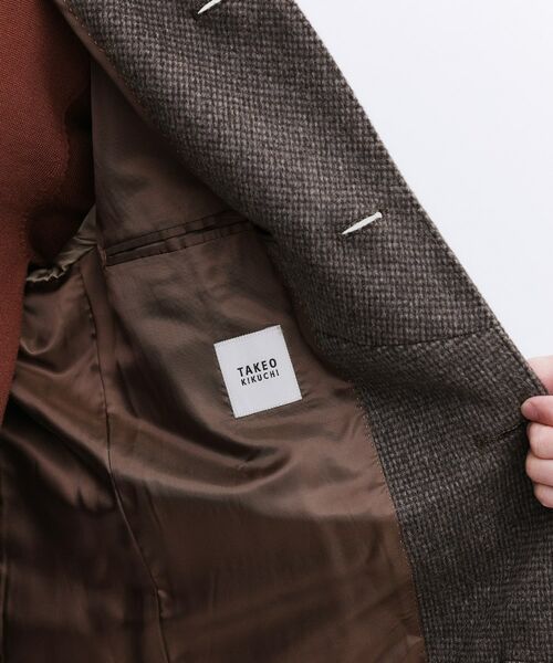 TAKEO KIKUCHI / タケオキクチ その他アウター | カシミヤブレンド ビーバー調ピンヘッドスタンドカラーコート | 詳細13
