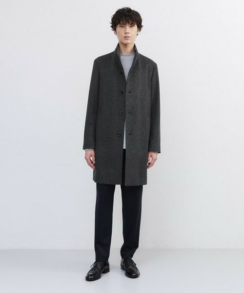 TAKEO KIKUCHI / タケオキクチ その他アウター | カシミヤブレンド ビーバー調ピンヘッドスタンドカラーコート | 詳細21