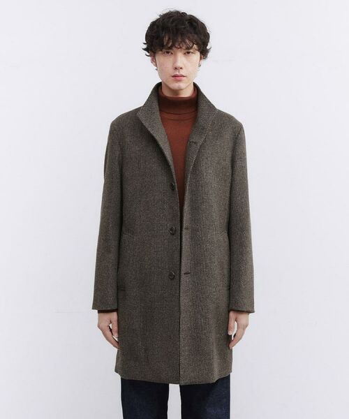 TAKEO KIKUCHI / タケオキクチ その他アウター | カシミヤブレンド ビーバー調ピンヘッドスタンドカラーコート | 詳細23