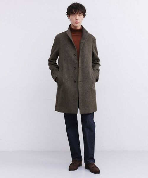 TAKEO KIKUCHI / タケオキクチ その他アウター | カシミヤブレンド ビーバー調ピンヘッドスタンドカラーコート | 詳細25