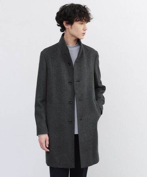 TAKEO KIKUCHI / タケオキクチ その他アウター | カシミヤブレンド ビーバー調ピンヘッドスタンドカラーコート | 詳細4