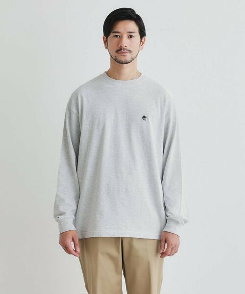 TAKEO KIKUCHI/タケオキクチ 【LIMITED】ワンポイント刺繍 長袖Tシャツ ライトグレー(011) 03(L) TAKEO KIKUCHI/タケオキクチ 【LIMITED】ワンポイント刺繍 長袖Tシャツ ライトグレー(011) 03(L)