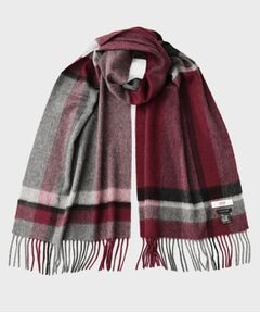 TAKEO KIKUCHI / タケオキクチ マフラー・ショール・スヌード・ストール | 【洗えるカシミヤ】 ピュアカシミヤ パネルチェックマフラー