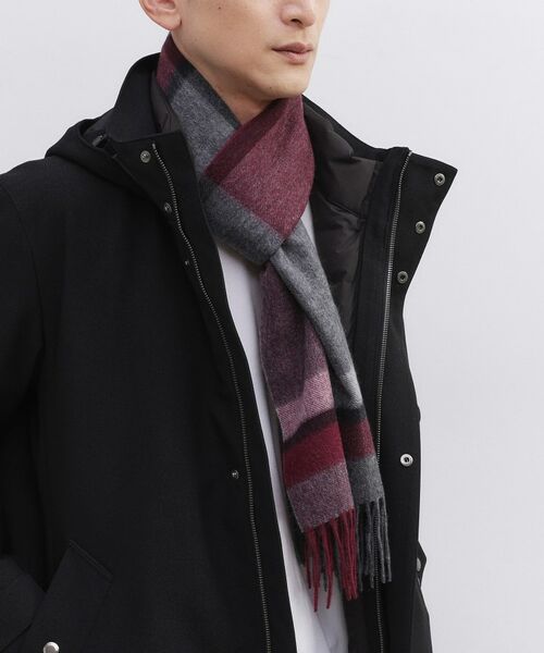TAKEO KIKUCHI / タケオキクチ マフラー・ショール・スヌード・ストール | 【洗えるカシミヤ】 ピュアカシミヤ パネルチェックマフラー | 詳細12