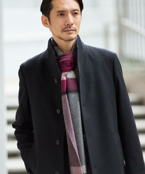 TAKEO KIKUCHI / タケオキクチ マフラー・ショール・スヌード・ストール | 【洗えるカシミヤ】 ピュアカシミヤ パネルチェックマフラー | 詳細24