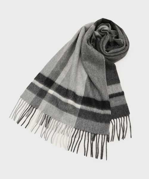 TAKEO KIKUCHI / タケオキクチ マフラー・ショール・スヌード・ストール | 【洗えるカシミヤ】 ピュアカシミヤ パネルチェックマフラー | 詳細9