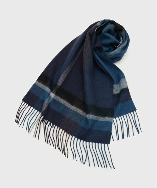 TAKEO KIKUCHI/タケオキクチ 【洗えるカシミヤ】 カシミヤ100 パネルチェックマフラー ネイビー(294) 00 TAKEO KIKUCHI/タケオキクチ 【洗えるカシミヤ】 カシミヤ100 パネルチェックマフラー ネイビー(294) 00