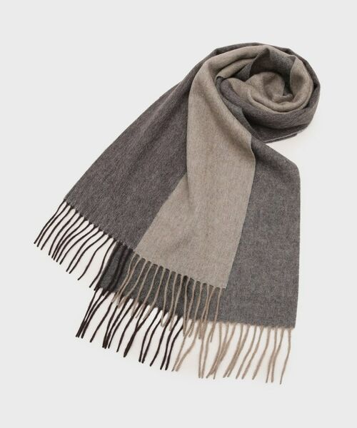 TAKEO KIKUCHI/タケオキクチ 【洗えるカシミヤ】 カシミヤ100 4面パネルマフラー ブラウン(543) 00