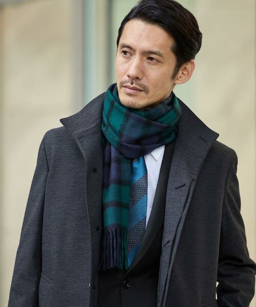 TAKEO KIKUCHI / タケオキクチ マフラー・ショール・スヌード・ストール | 【洗えるカシミヤ】 カシミヤ100 チェックマフラー | 詳細10