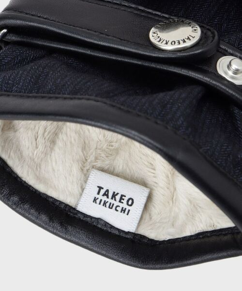 TAKEO KIKUCHI / タケオキクチ 手袋 | 【スマホ対応】矢絣レザーコンビグローブ | 詳細4