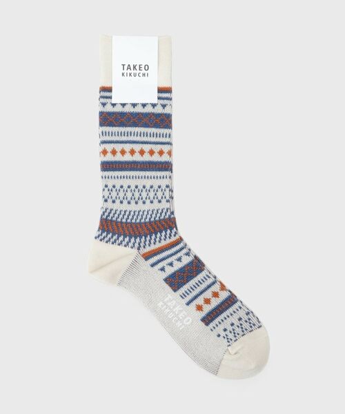 TAKEO KIKUCHI / タケオキクチ ソックス | フェアアイル柄ソックス | 詳細1