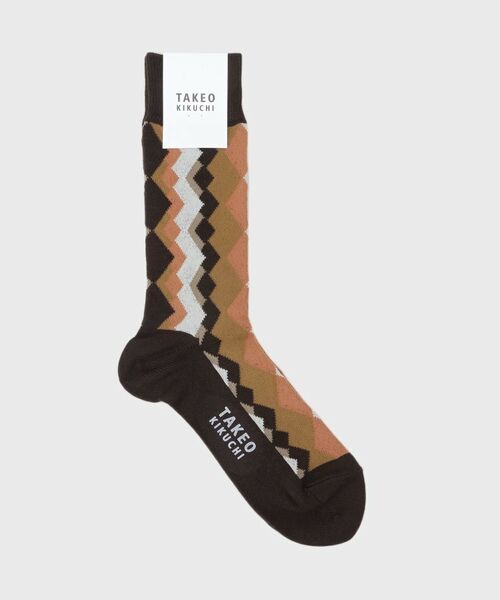 TAKEO KIKUCHI/タケオキクチ 変形アーガイルソックス オレンジ(068) 00