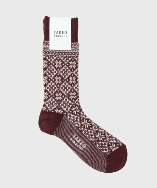 TAKEO KIKUCHI / タケオキクチ ソックス | 雪柄ソックス | 詳細1