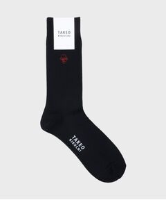 TAKEO KIKUCHI / タケオキクチ ソックス | ワンポイント刺繍ウール混ソックス