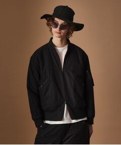 TAKEO KIKUCHI / タケオキクチ レザーブルゾン・ジャケット | 【Sサイズ～】MA－1風中わた入りプルオーバーブルゾン