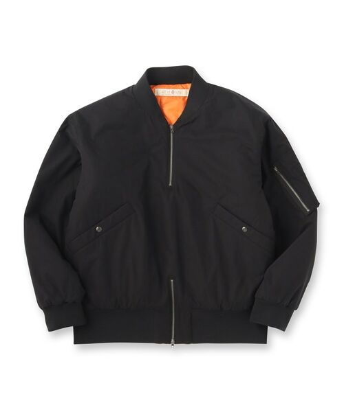 TAKEO KIKUCHI / タケオキクチ レザーブルゾン・ジャケット | 【Sサイズ~】MA-1風中わた入りプルオーバーブルゾン | 詳細1