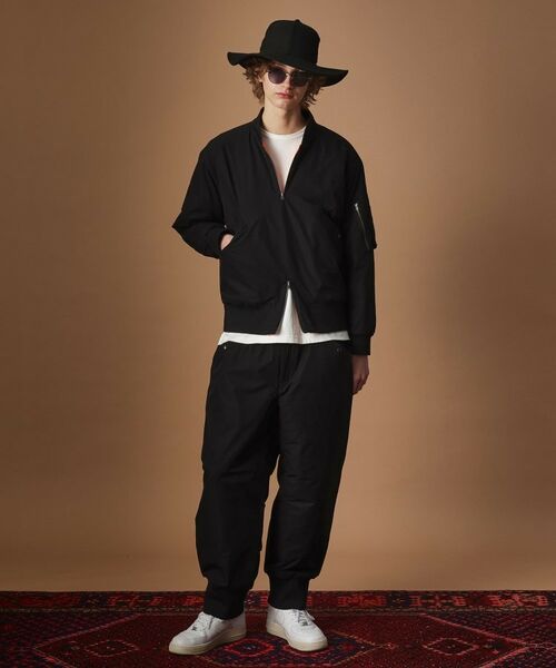 TAKEO KIKUCHI / タケオキクチ レザーブルゾン・ジャケット | 【Sサイズ~】MA-1風中わた入りプルオーバーブルゾン | 詳細13