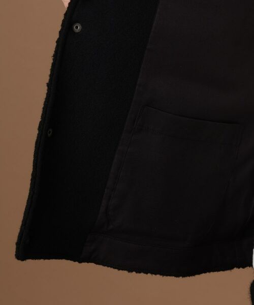 TAKEO KIKUCHI / タケオキクチ レザーブルゾン・ジャケット | 2重織りモッサボアパイル コンビブルゾン | 詳細11