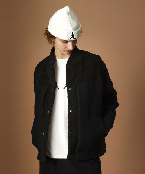 TAKEO KIKUCHI / タケオキクチ レザーブルゾン・ジャケット | 2重織りモッサボアパイル コンビブルゾン | 詳細13