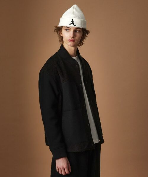 TAKEO KIKUCHI / タケオキクチ レザーブルゾン・ジャケット | 2重織りモッサボアパイル コンビブルゾン | 詳細14