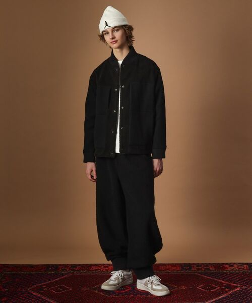 TAKEO KIKUCHI / タケオキクチ レザーブルゾン・ジャケット | 2重織りモッサボアパイル コンビブルゾン | 詳細15