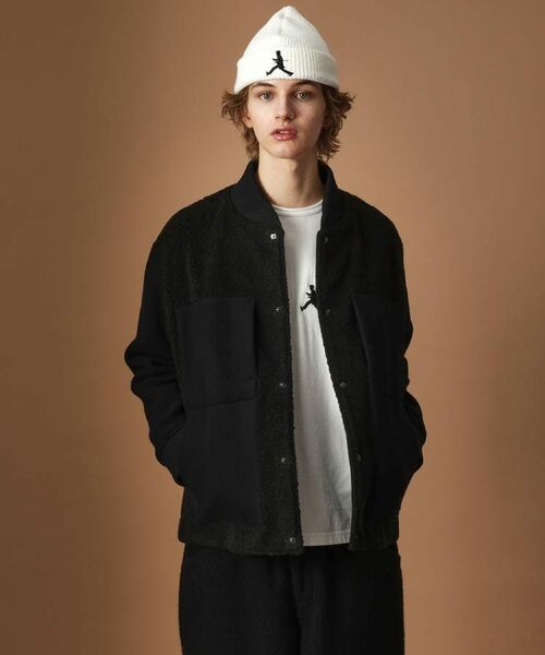 TAKEO KIKUCHI / タケオキクチ レザーブルゾン・ジャケット | 2重織りモッサボアパイル コンビブルゾン | 詳細17