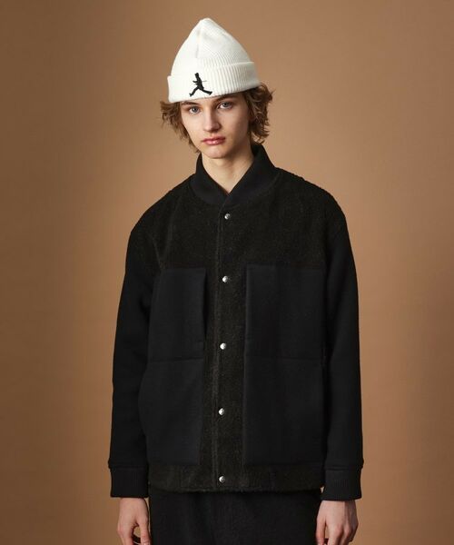 TAKEO KIKUCHI / タケオキクチ レザーブルゾン・ジャケット | 2重織りモッサボアパイル コンビブルゾン | 詳細2