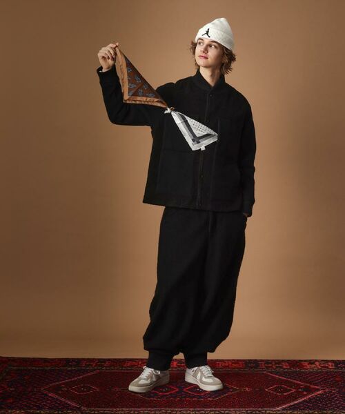 TAKEO KIKUCHI / タケオキクチ レザーブルゾン・ジャケット | 2重織りモッサボアパイル コンビブルゾン | 詳細24