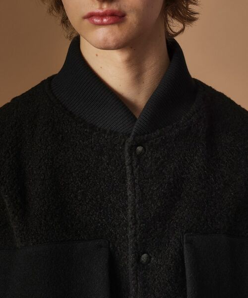 TAKEO KIKUCHI / タケオキクチ レザーブルゾン・ジャケット | 2重織りモッサボアパイル コンビブルゾン | 詳細5