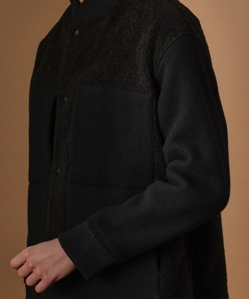 TAKEO KIKUCHI / タケオキクチ レザーブルゾン・ジャケット | 2重織りモッサボアパイル コンビブルゾン | 詳細7