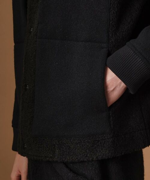 TAKEO KIKUCHI / タケオキクチ レザーブルゾン・ジャケット | 2重織りモッサボアパイル コンビブルゾン | 詳細8