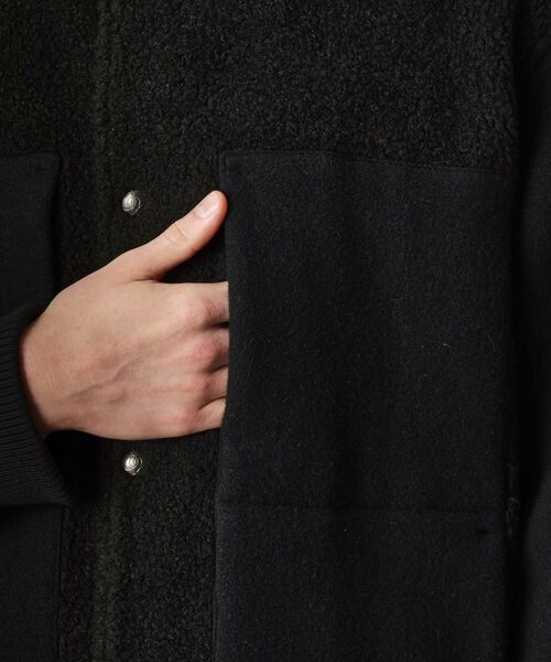 TAKEO KIKUCHI / タケオキクチ レザーブルゾン・ジャケット | 2重織りモッサボアパイル コンビブルゾン | 詳細9