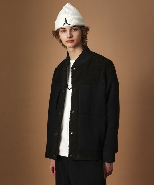TAKEO KIKUCHI/タケオキクチ 2重織りモッサボアパイル コンビブルゾン ブラック(019) 03(L)