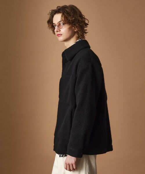 TAKEO KIKUCHI / タケオキクチ レザーブルゾン・ジャケット | ウール混パイルボア4パッチシャツ | 詳細14