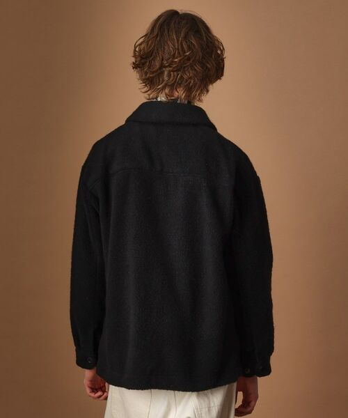 TAKEO KIKUCHI / タケオキクチ レザーブルゾン・ジャケット | ウール混パイルボア4パッチシャツ | 詳細4