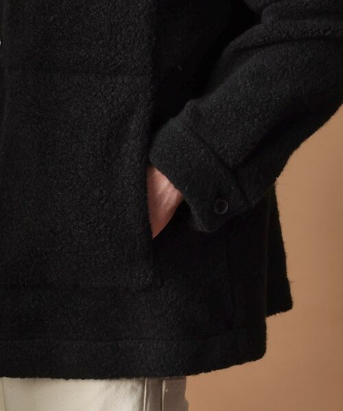 TAKEO KIKUCHI / タケオキクチ レザーブルゾン・ジャケット | ウール混パイルボア4パッチシャツ | 詳細7