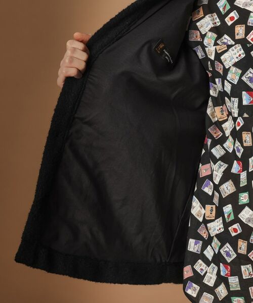 TAKEO KIKUCHI / タケオキクチ レザーブルゾン・ジャケット | ウール混パイルボア4パッチシャツ | 詳細9